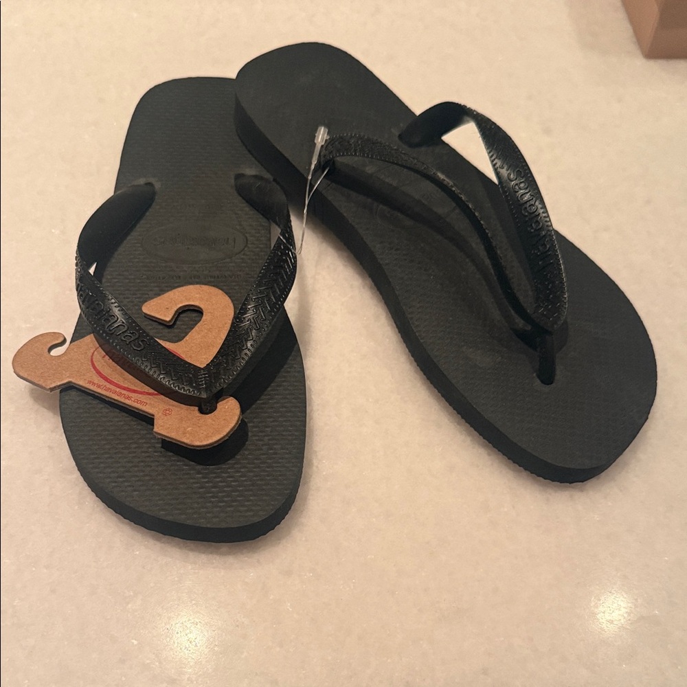Havaianas Women's Black Flip Flop Sandals